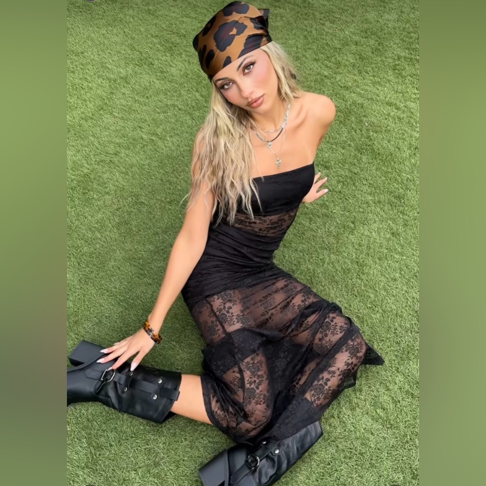 Windsor Black Strapless Slip Dress Night Out